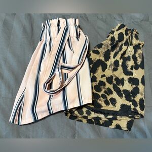 Striped and Leopard Print Skirts